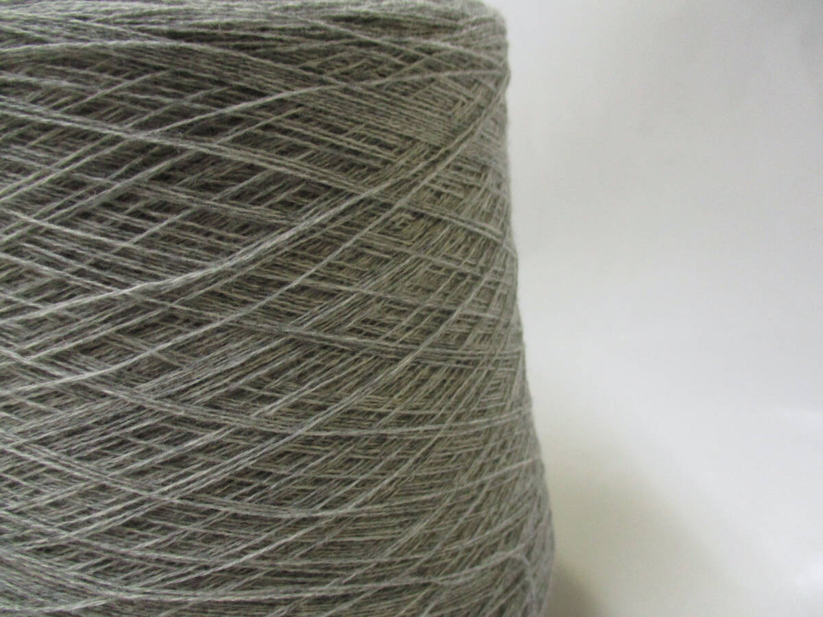 特価SALE！◆毛糸 カシミヤ100％撚糸 グレー 番手2/26 1kg◆3561◆の画像1