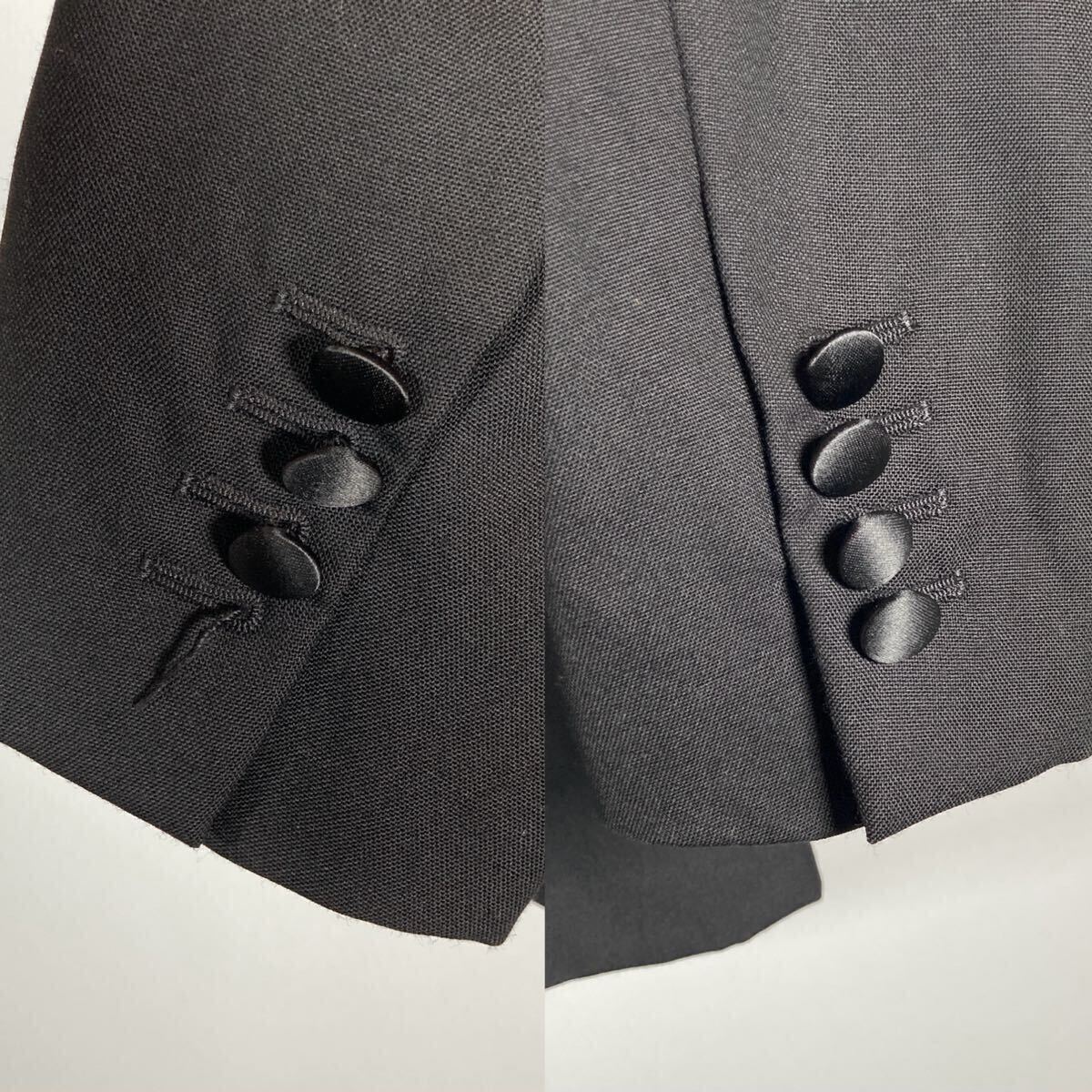 Dior HOMME ディオールオム クリスチャンディオール スモーキングジャケット テーラードジャケット タキシード 黒 08AW (44) 8H3122180687_画像9