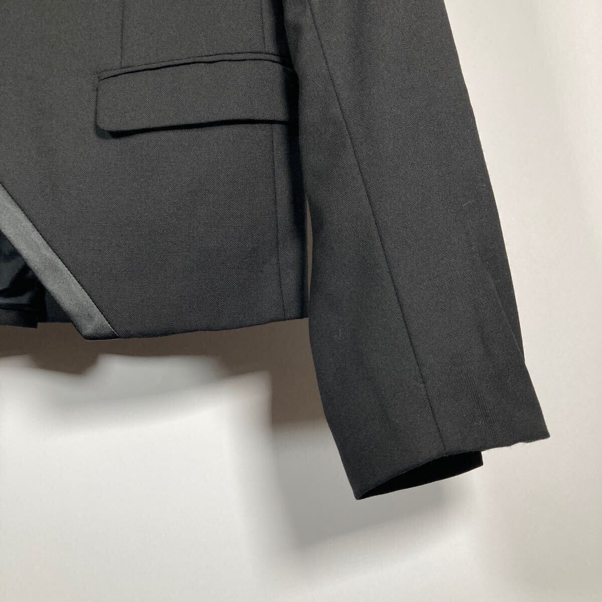Dior HOMME ディオールオム クリスチャンディオール スモーキングジャケット テーラードジャケット タキシード 黒 08AW (44) 8H3122180687の画像6