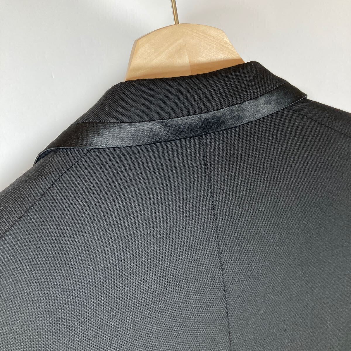 Dior HOMME ディオールオム クリスチャンディオール スモーキングジャケット テーラードジャケット タキシード 黒 08AW (44) 8H3122180687の画像5