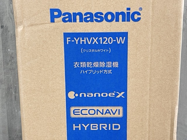 衣類乾燥除湿機 【新品未開封】 Panasonic パナソニック F-YHVX120 ハイブリッド方式 ナノイーX クリスタルホワイト リコール代替品/ 57062_画像3