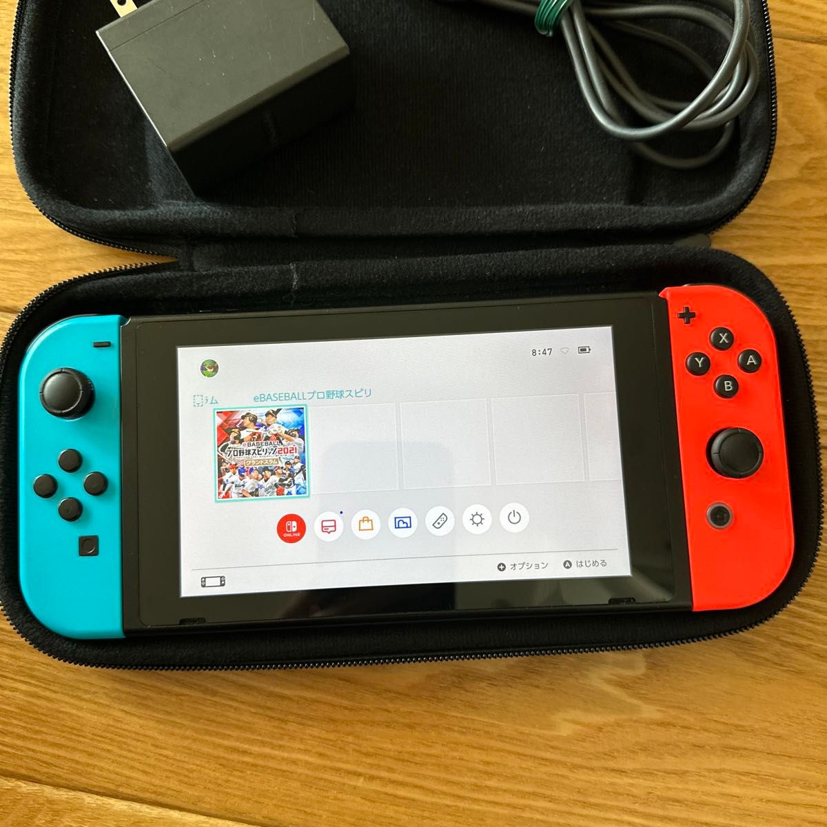 バッテリー強化版　Nintendo Switch 本体 ニンテンドースイッチ本体　ジョイコン　ACアダプター　ケース