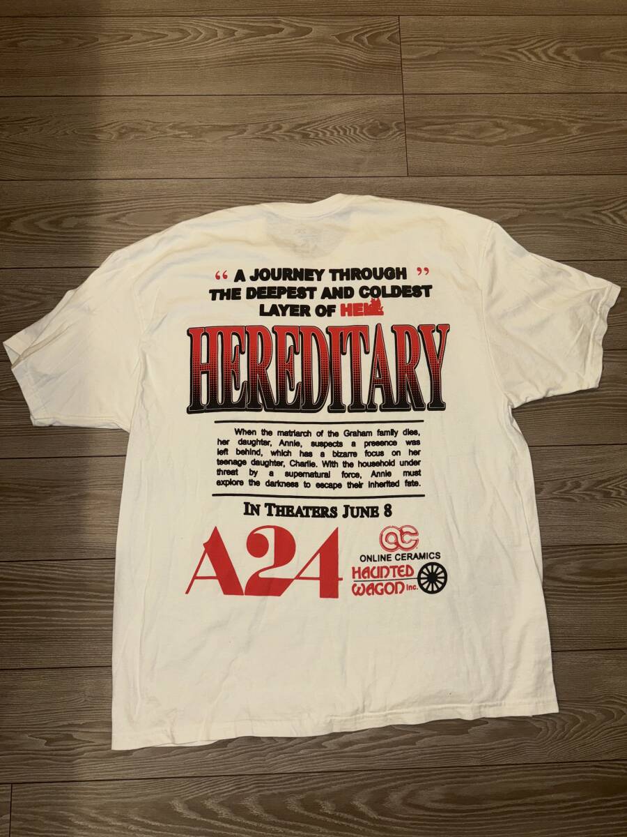 A24 「ヘレディタリー 継承」Tシャツ XXL アリ・アスター ミッドサマー ホラー映画 ムービーTeeの画像2