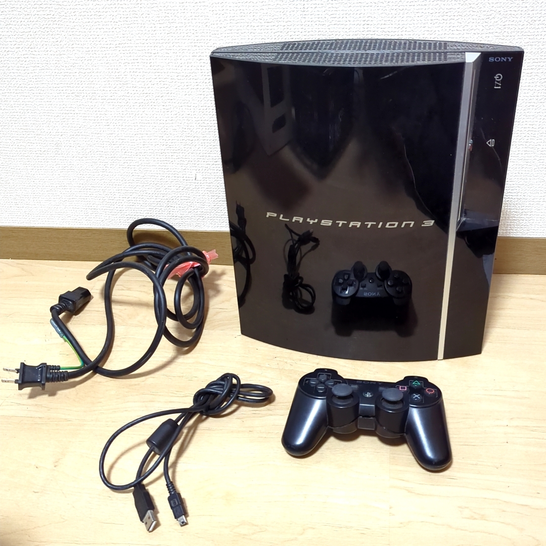 ★動作OK★ PS3 PlayStation3（CECHH00）本体一式 プレイステーション コントローラー 電源ケーブルの画像1