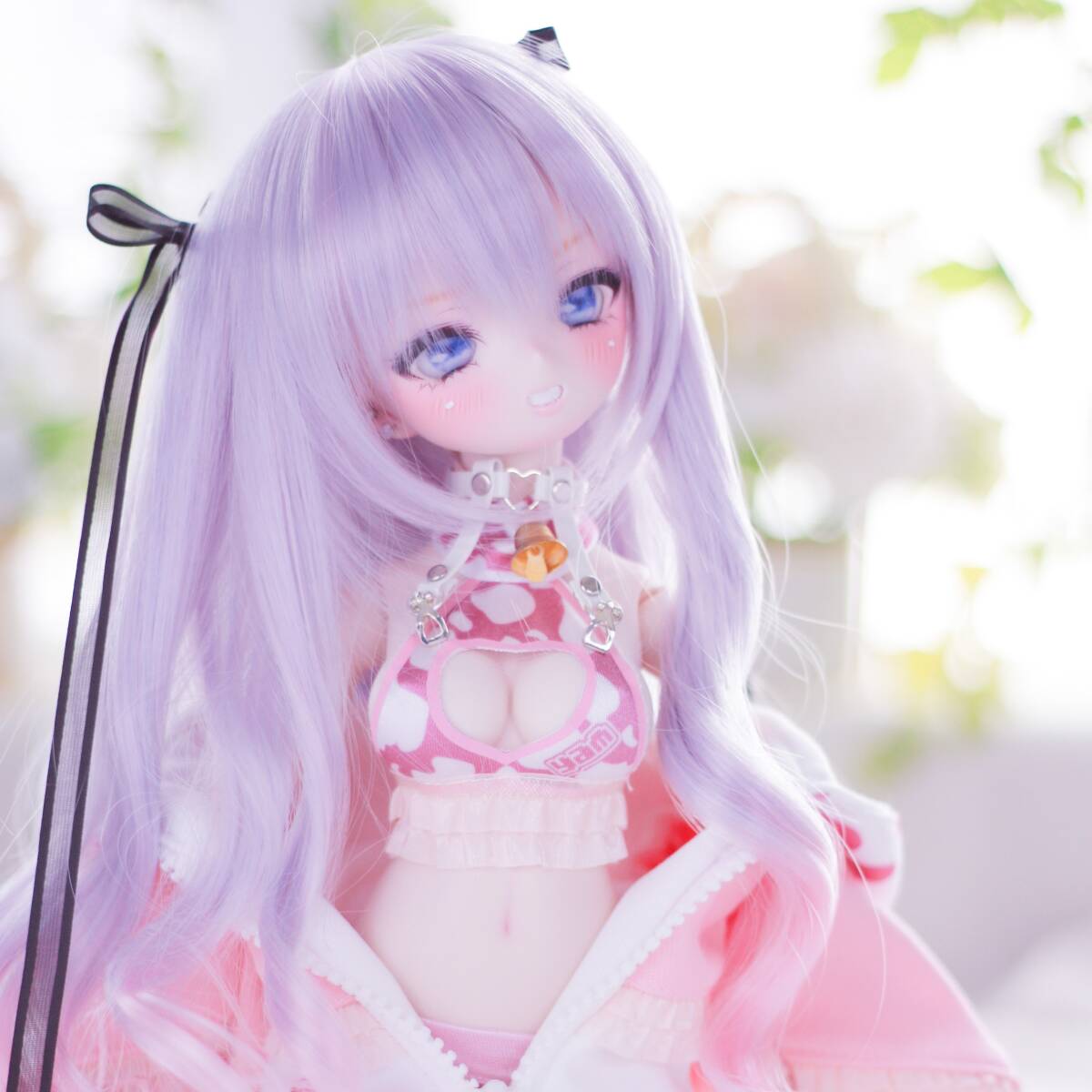  DDH - 01 カスタムヘッド (SW肌)ソフビ盛り + アイ2点 + 舌パーツ + ウィッグ + ピアス付き【きっこりぃ*°】の画像3