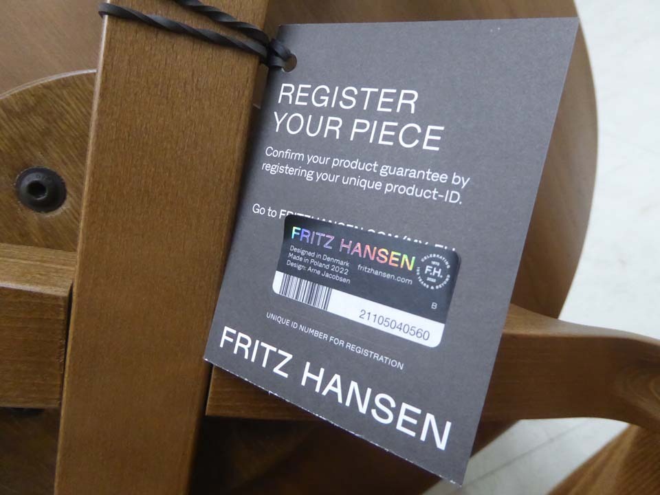 未使用 正規品■FRITZ HANSEN フリッツハンセン■2022年製 GRAND PRIX グランプリチェア ダイニングチェア タグ付の画像6