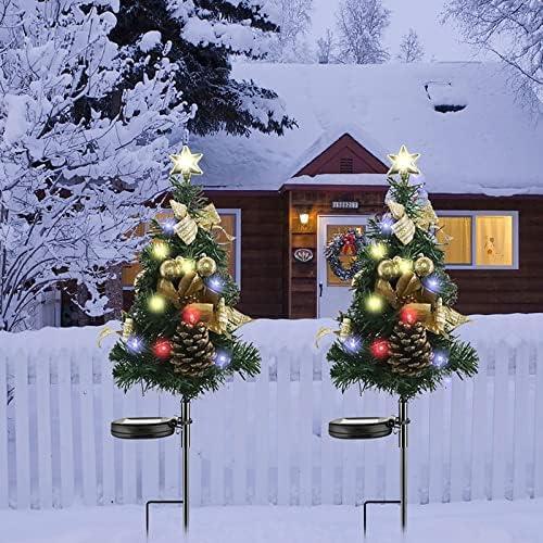 クリスマスツリーライト LUNPEAR クリスマスツリー ライト 65cm ガーデンライト2本セット 埋め込み 防水 クリスマス イルミネーション 屋外_画像1
