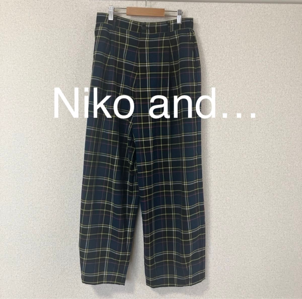 Niko and… ニコアンド パンツ チェック バルーンパンツ Ｌ