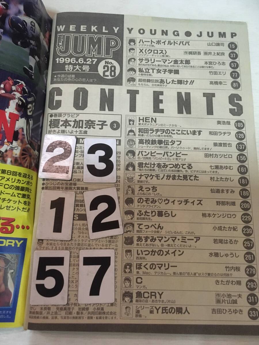 231257週刊ヤングジャンプ 1996年6月27日 No.28_画像3