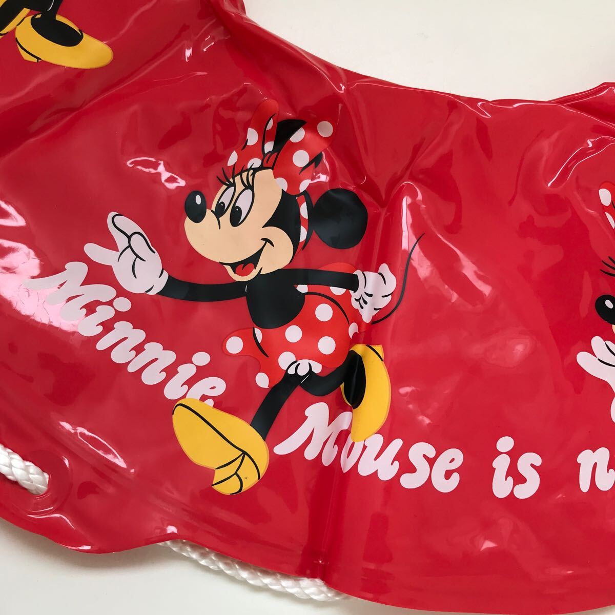  unused goods swim ring float . Disney Minnie Mouse 50cm 1 person for air vinyl for children Showa Retro dead stock coming off wheel pool that time thing made in Japan 