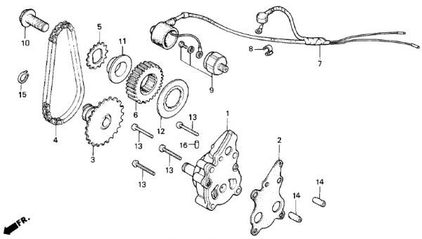 CB250T 純正 オイル エレメント set CB250N フィルター CB400T ホーク 2 CB400N ホーク 3 バブ CB400D NC01 CM400T MC04 CM250T .413/140s_E-7　オイルポンプ