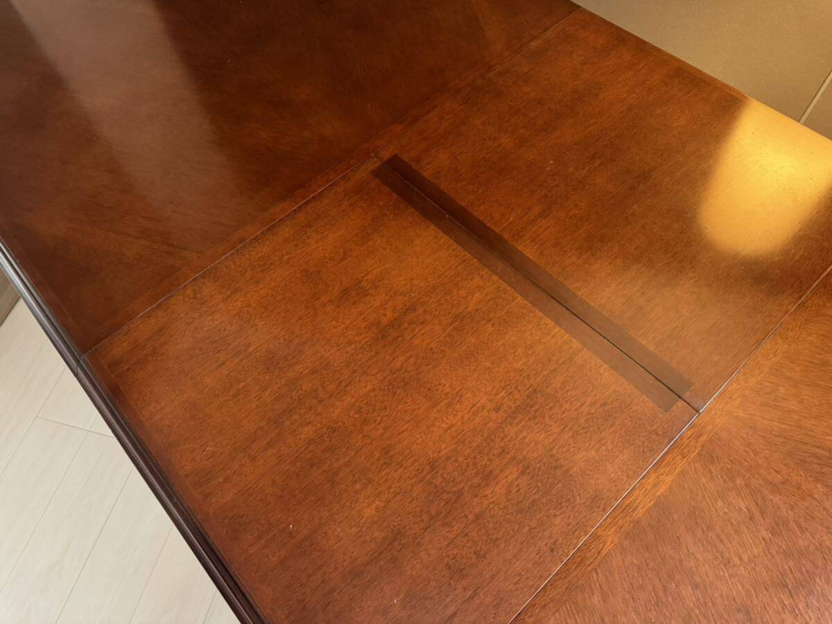 MARUNI マルニ木工 伸長式ダイニングテーブル マキシマムシリーズ 約35万円 ベルサイユ クイーンアン様式 (検索用:カリモク,ドレクセル)の画像5