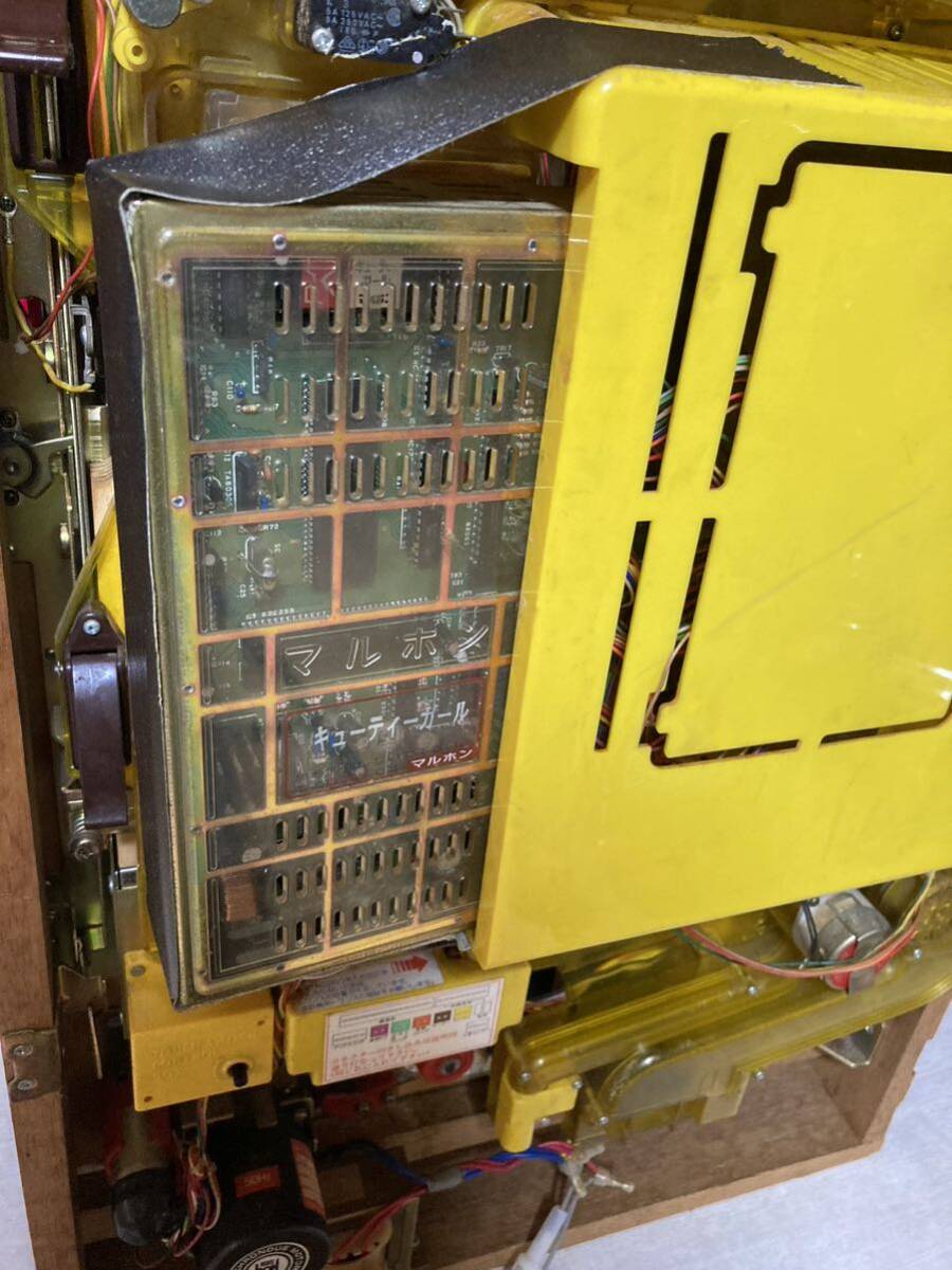 レア台 デジパチ キューティーガール パチンコ 実機 パチンコ実機 発送可能 家庭用電源100V対応 マルホン レトロ台 1993年 当時物 ジャンクの画像10