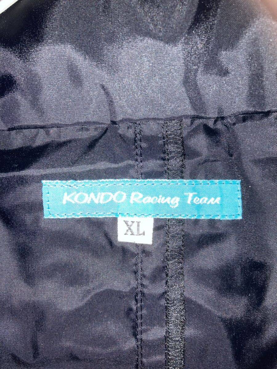 KONDO RACING TEAM ナイロンジャケット サイズXL ウィンドブレーカー 自宅保管未使用 近藤レーシング 近藤 真彦の画像3