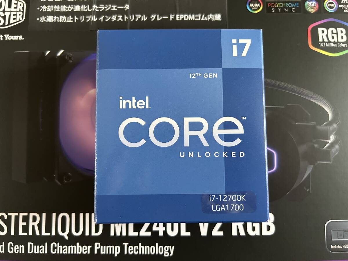 【1円】動作確認済みおまけ付き インテル Intel Core i7 12700K BOX LGA1700 おまけ MASTERLIQUID ML240L V2 RGB簡易水冷 の画像3