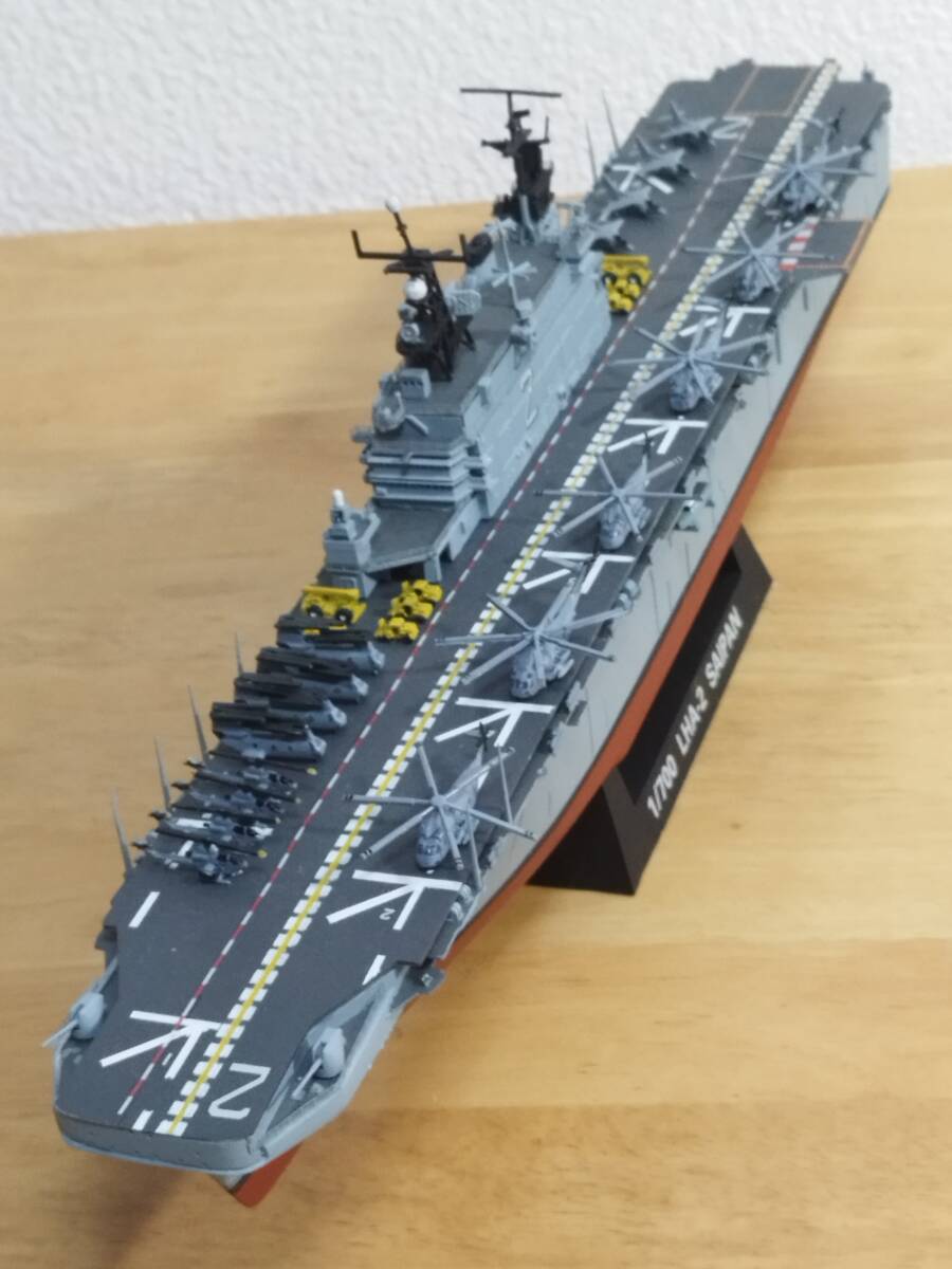 完成品 1/700 ★ 強襲揚陸艦 USS サイパン (USS LHA-2 SAIPAN) ★ アメリカ海軍 タラワ級強襲揚陸艦 2番艦_画像6