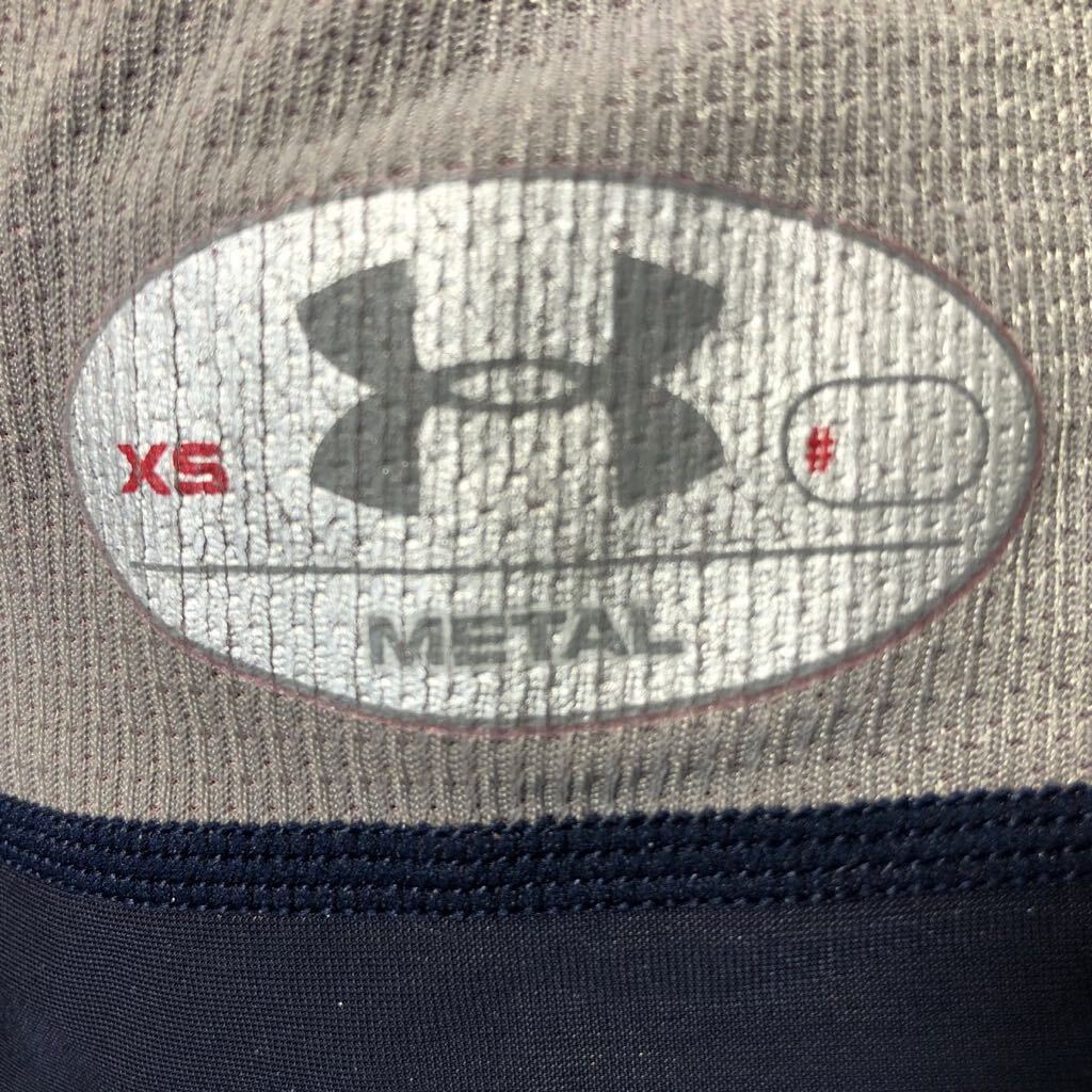 アンダーアーマー METAL メタルコンプレッション ★ XSサイズ UNDER ARMOUR 吸汗速乾 長袖 インナー ネイビー 長袖シャツ ♪の画像4