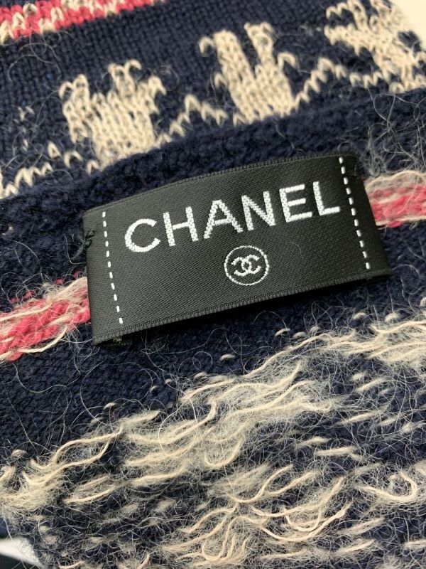 シャネル　正規品　手袋　ウール　カシミヤ　ココマーク　ノルディック柄　レア　美品　アームウォーマー　CHANEL