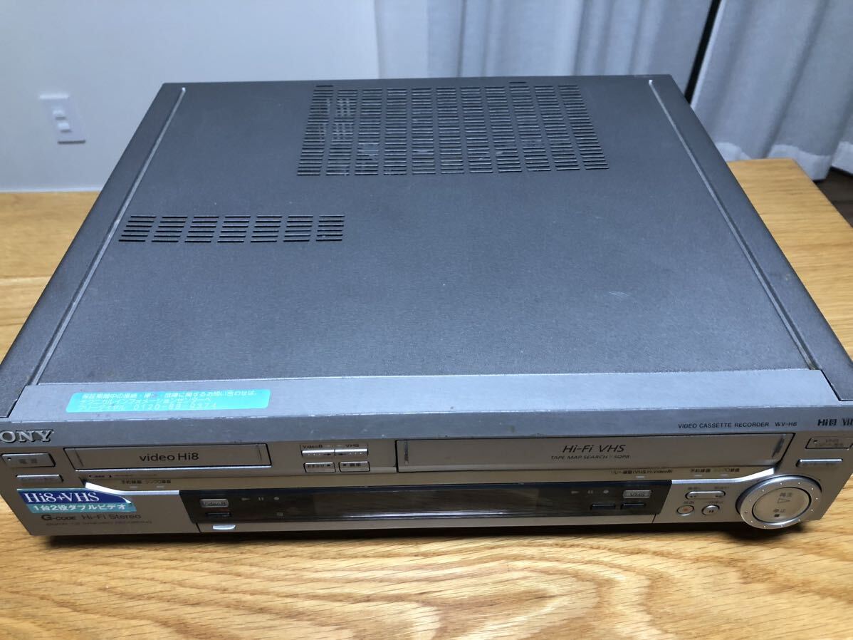 SONY◆ソニー Hi8/VHSビデオデッキ WV-H6 ◆8mm ビデオレコーダー ジャンクの画像6