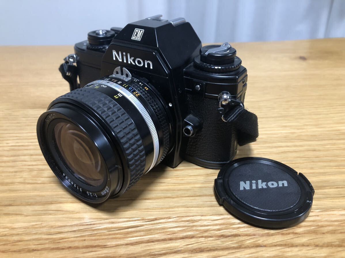 a Nikon◆ニコン EM フィルム 一眼レフカメラ NIKKOR 28㎜ f3.5◆レンズ_画像2