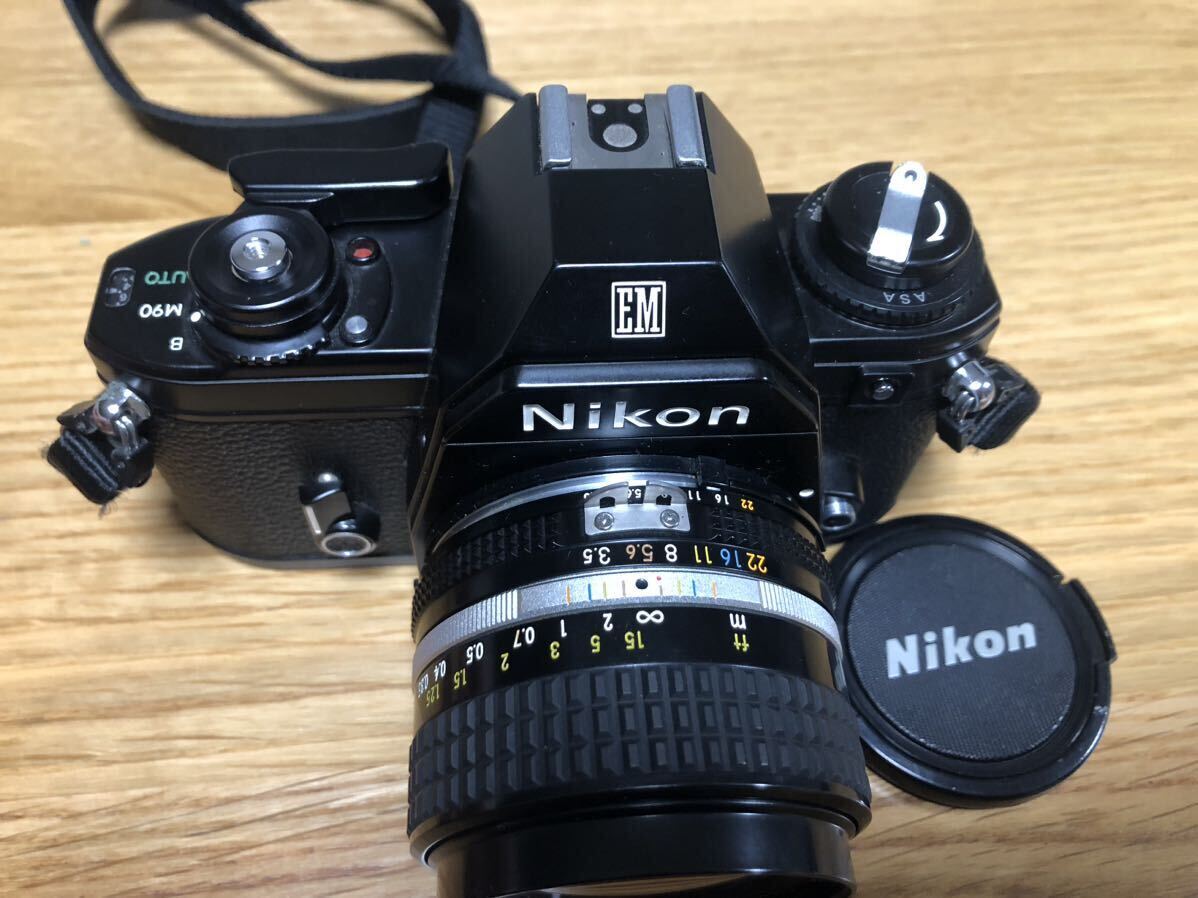 a Nikon◆ニコン EM フィルム 一眼レフカメラ NIKKOR 28㎜ f3.5◆レンズ_画像4