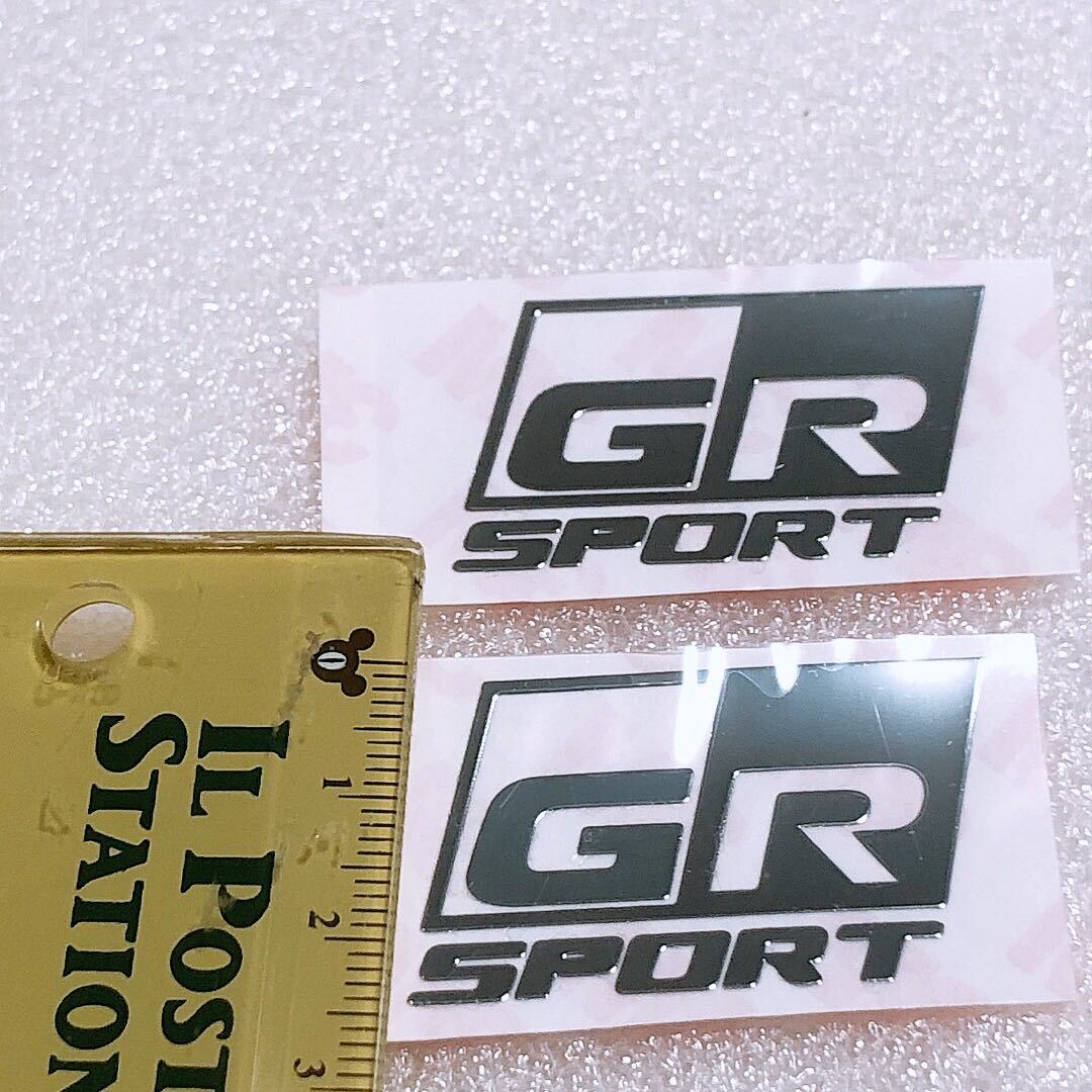 GR sports gazoo racing ロゴ ステッカー ヤリス アクア CHR ハイラックス 86 スープラ ハリアー カローラ 2枚セットの画像4