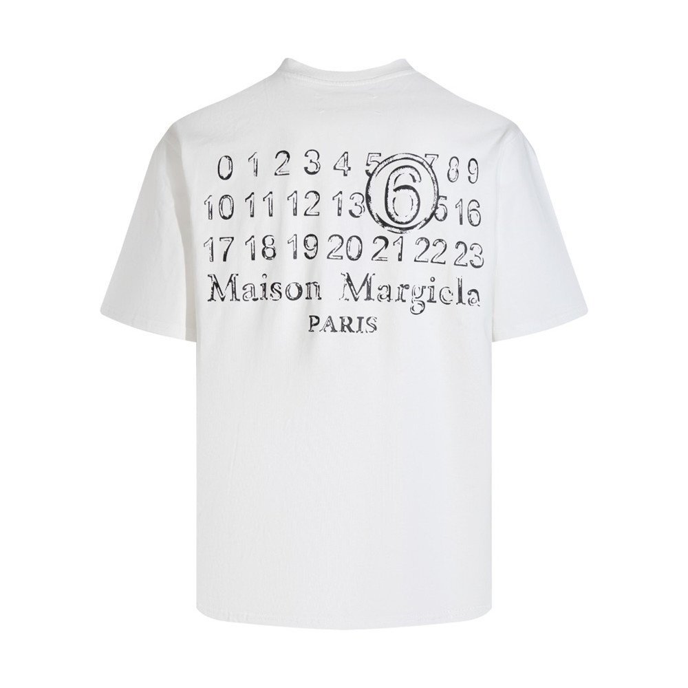 Maison Margiela メゾンマルジェラ MM6 半袖 tシャツ 簡約 メンズ レディース カジュアル 普段着 トップス 白 Mサイズの画像2