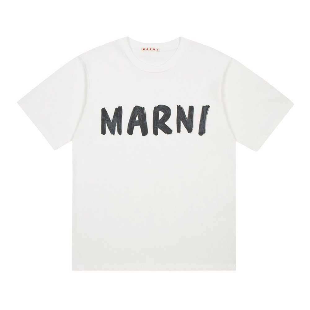 MARNI マルニ 半袖 Tシャツ ロゴT カットソー ホワイト 男女兼用 コットン シャツ トップス 40サイズの画像1