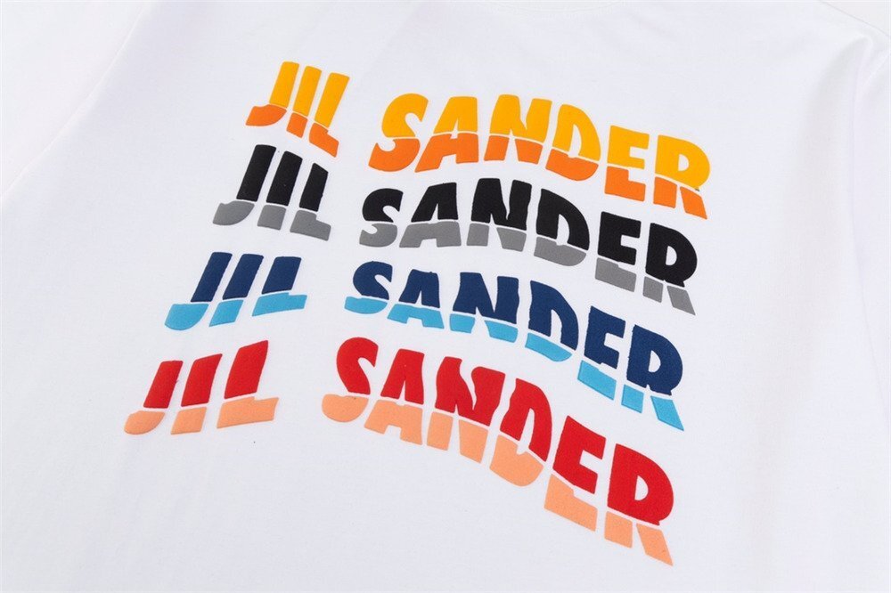 jil sander ジルサンダー 半袖tシャツ 白 ロゴシャツ 丸襟 おしゃれ 半袖 カットソー 夏 トップス Lサイズの画像7