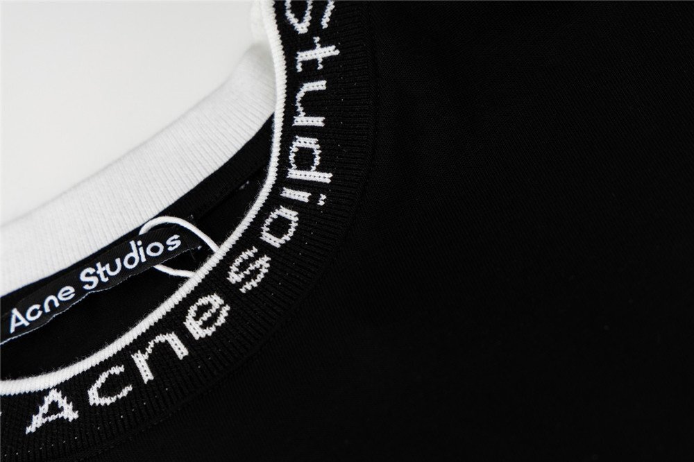【Acne Studios】アクネストゥディオス ロゴ Tシャツ 黒 半袖Tシャツ ロゴT 男女兼用 トップス Lサイズ_画像4