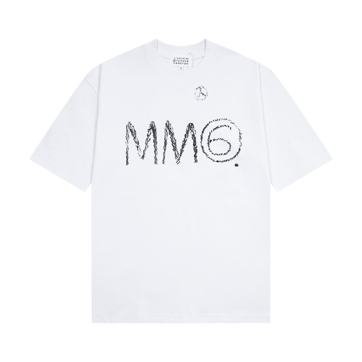 MM6 MAISON MARGIELA Tシャツ 半袖 ロゴ メゾンマルジェラ 半袖Tシャツ カットソー ホワイト Lサイズの画像1