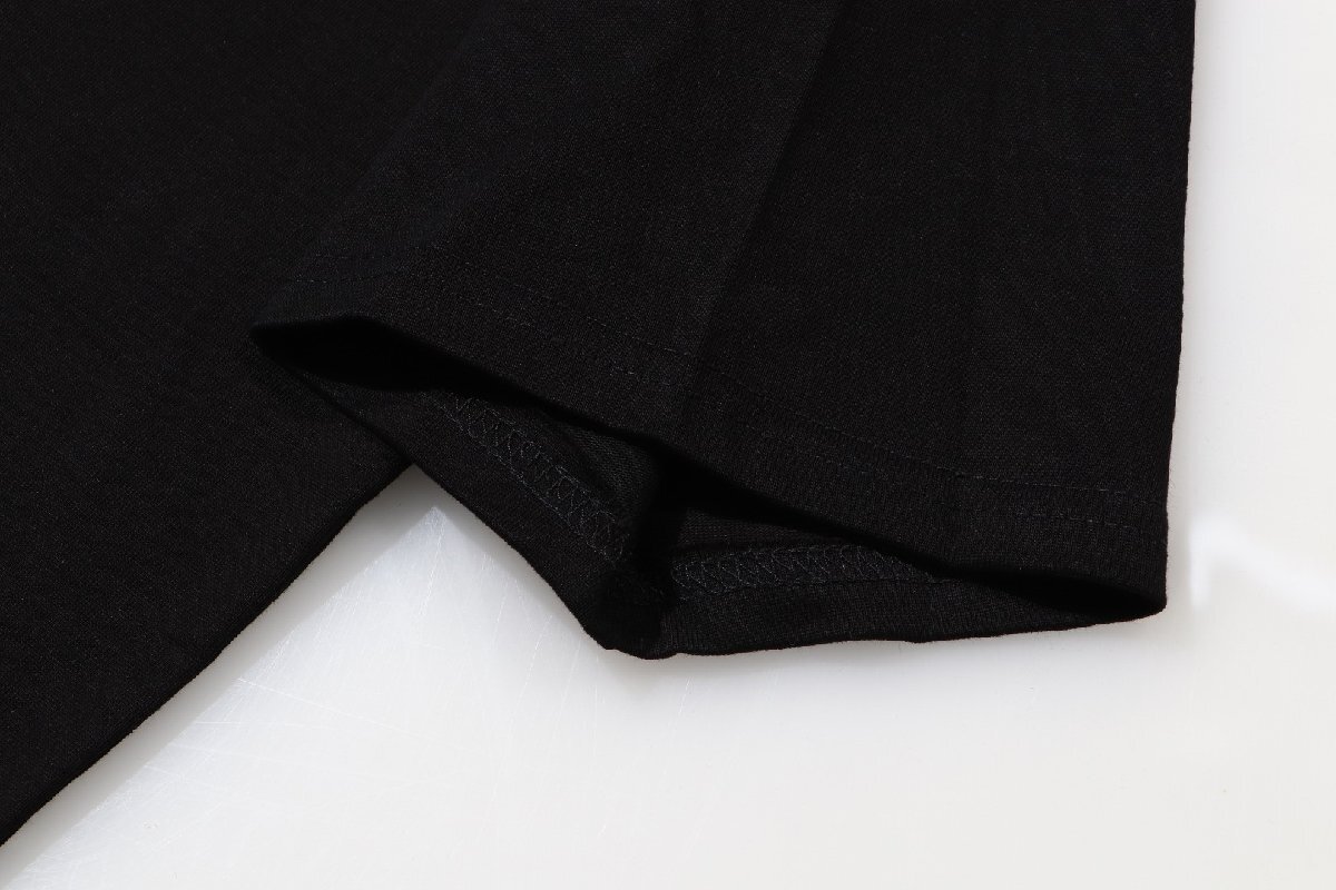 【MM6 Maison Margiela】ブラック 半袖tシャツ メゾンマルジェラ コットン ナンバーロゴ カットソー Lサイズの画像7