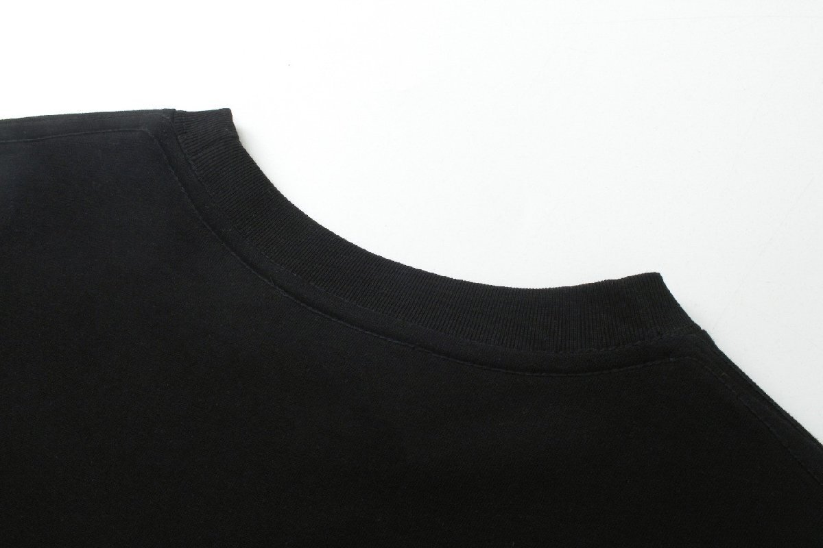 Maison Margiela/メゾンマルジェラ Tシャツ 半袖 マスキングテープ 黒 T-SHIRT　ファッション メンズ レディース おしゃれ Lサイズ