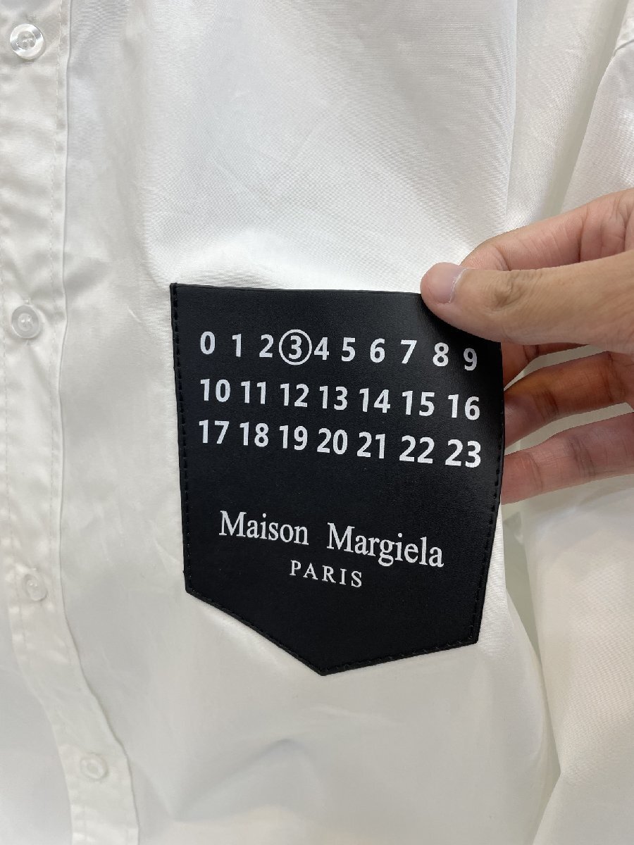 Maison Margiela メゾンマルジェラ ブラウス 白 胸ポケット付き おしゃれ 長袖シャツ メンズ レディース ファッション トップス Sサイズの画像5