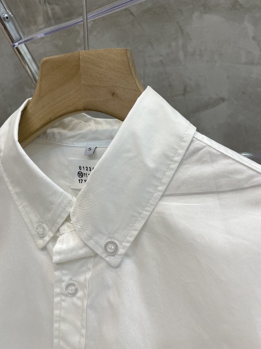 Maison Margiela メゾンマルジェラ ブラウス 白 胸ポケット付き おしゃれ 長袖シャツ メンズ レディース ファッション トップス Sサイズの画像6