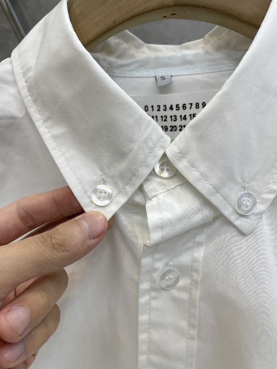 Maison Margiela メゾンマルジェラ ブラウス 白 胸ポケット付き おしゃれ 長袖シャツ メンズ レディース ファッション トップス Sサイズの画像7