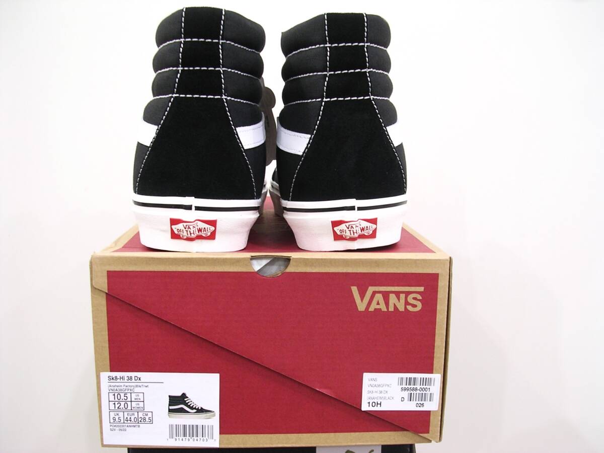 新品 VANS SK8-HI 38 DX 黒白 US10.5 28.5cm 生産終了 アナハイム ファクトリー#VN0A38GFPXC バンズ ハイトップの画像8