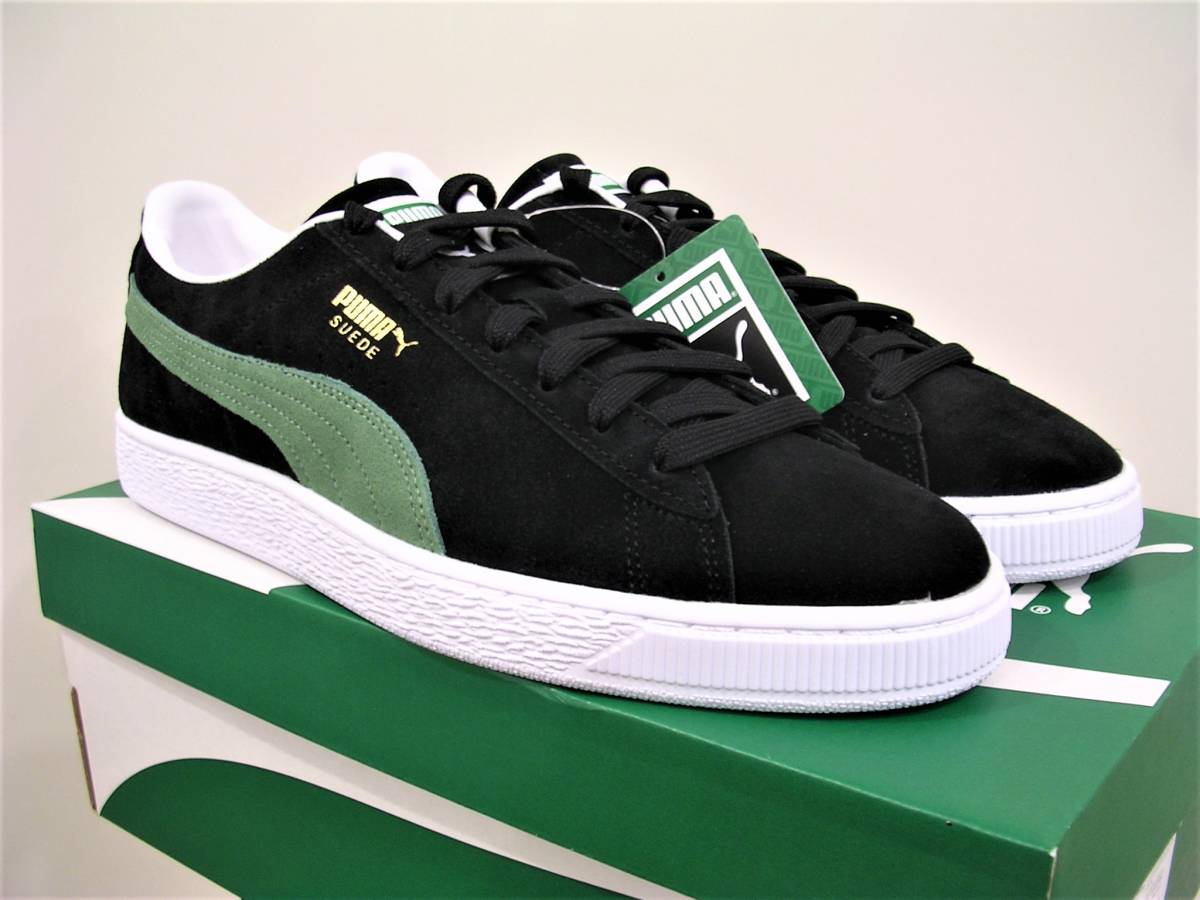 新品 PUMA SUEDE CLASSIC XXI 黒緑 28cm US10 完売サイズ プーマ スエード クラッシック XXI #374915-60 クライド CLYDE_画像1