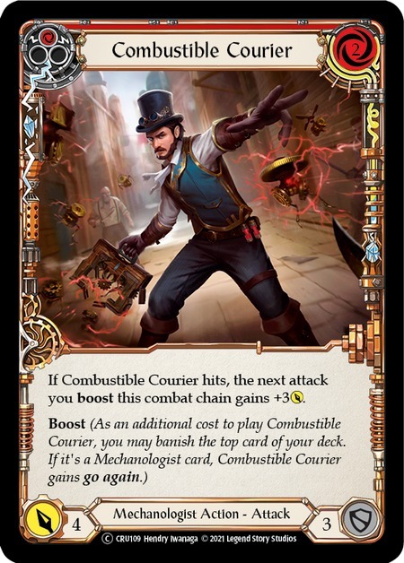 FaB ■英語版■《 Combustible Courier 》Unlimited ★FOIL★[UL-CRU109-]_画像1
