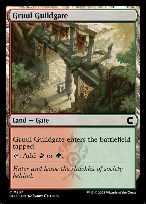 (237) MTG ■土地/英語版■ 《グルールのギルド門/Gruul Guildgate》カルロフ邸殺人事件：Clue Edition CLU 土地C_画像1