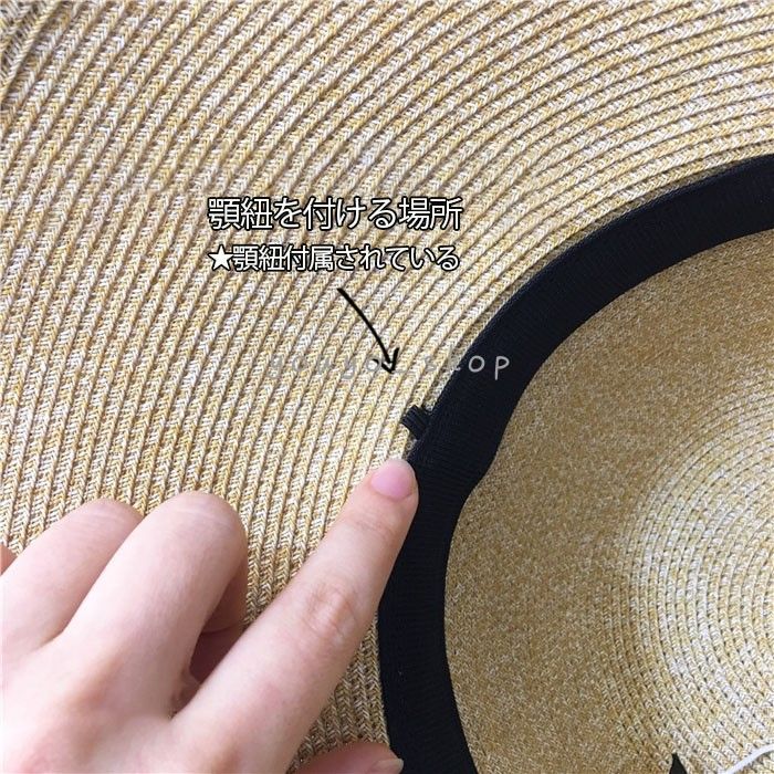 麦わら帽子 レディース 大きいサイズ 遮光 つば広折畳可 飛ばない 収納便利 UV対策 顎紐対応 サイズ調節可 ベルクロテープ付き