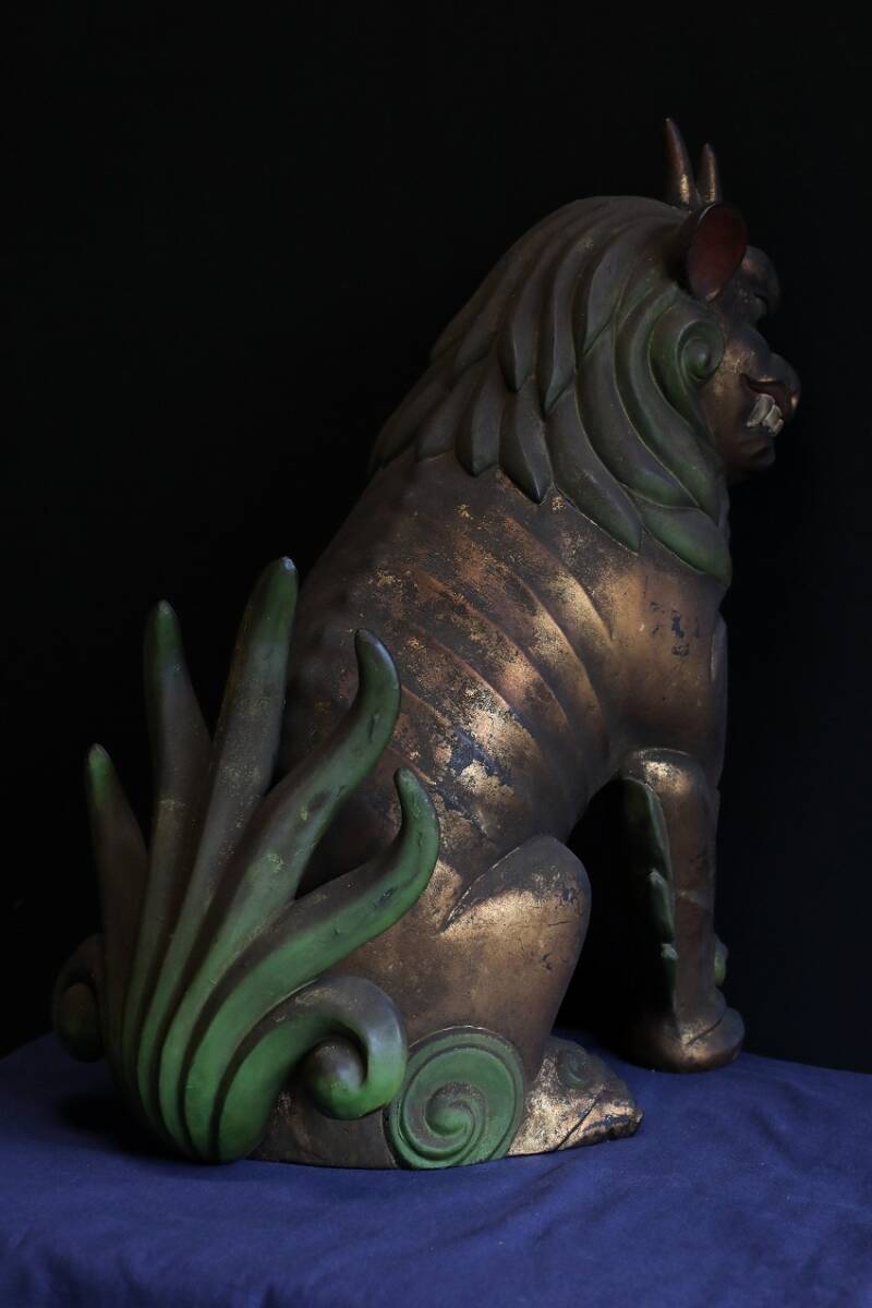 木彫 狛犬 江戸時代 玉眼の画像4