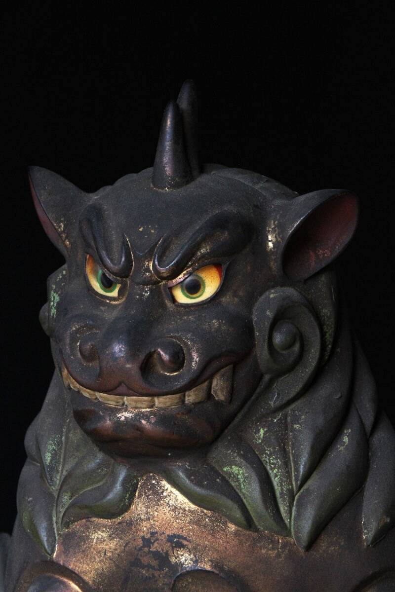 木彫 狛犬 江戸時代 玉眼の画像7