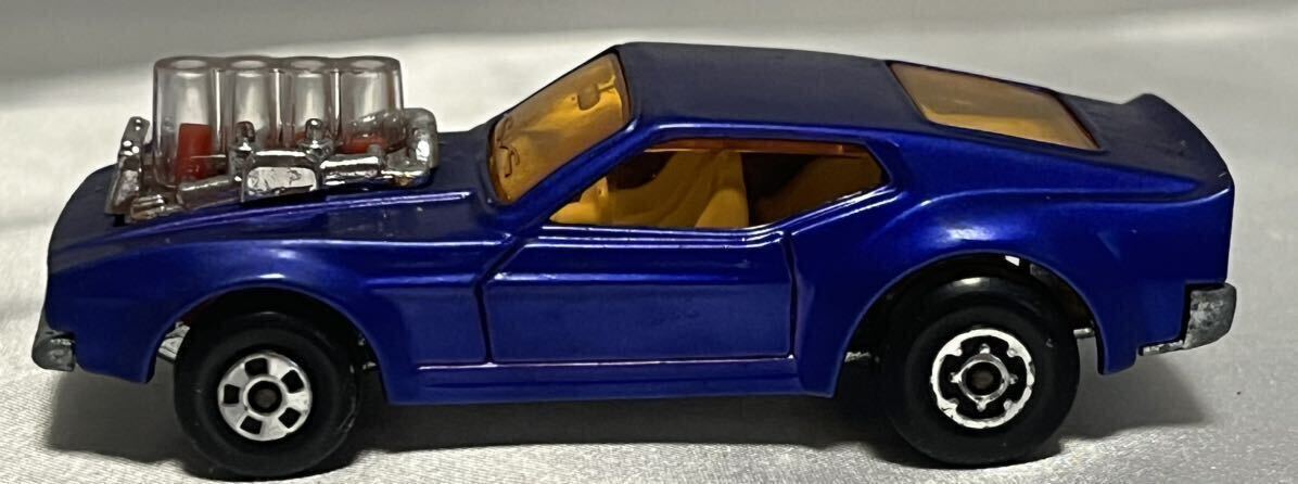 ★当時物 MATCHBOX LESNEY MB10 BLUE MUSTANG PISTON POPPER ROLAMATICS VINTAGE 1973年 イギリス製 車 おもちゃ レトロ デッドストック品_画像2