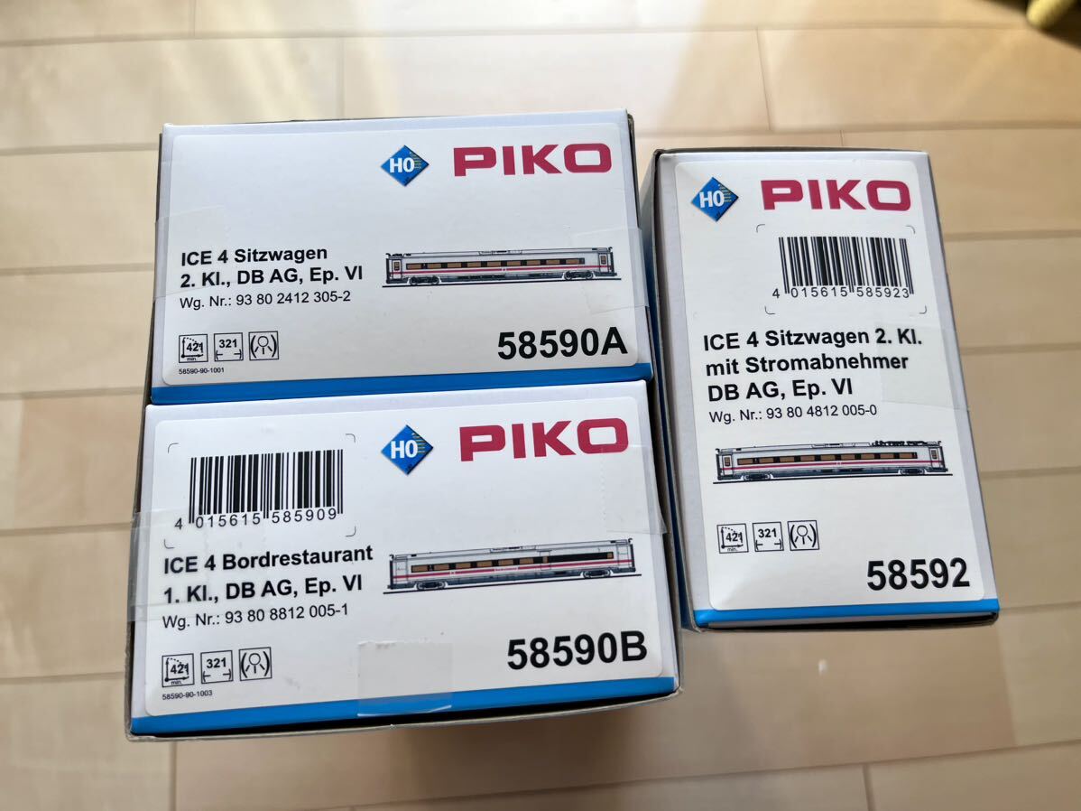 PIKO Expert ピコエキスパート 58590A 58590B 58592 DB ドイツ国鉄 ICE 4 BR412 追加3両セット_画像1