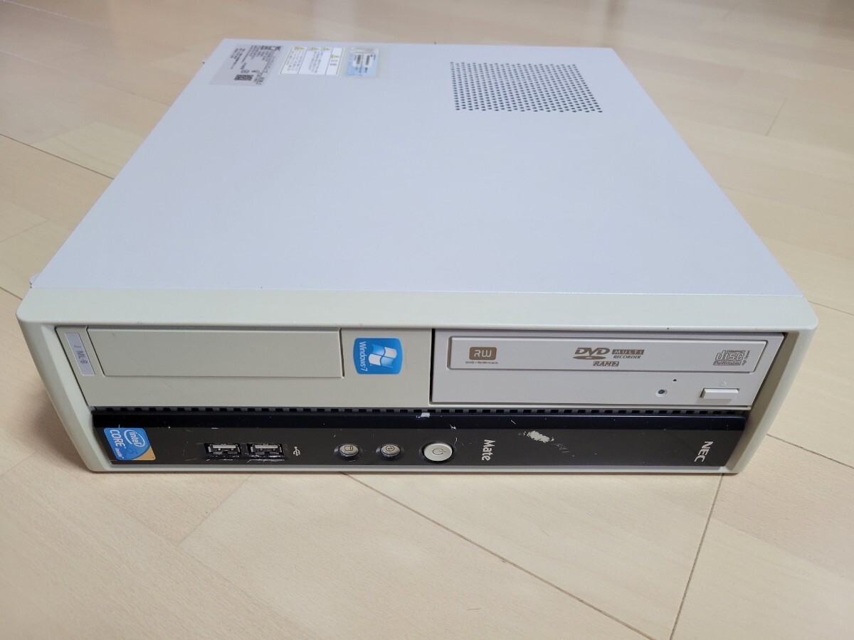 ☆NEC Mate J MJ32ML-B intel Core i5(3.2GHz) HDD160GB RAM5.0GB DVD-RWドライブ HDMI変換コード 電源コード☆の画像1
