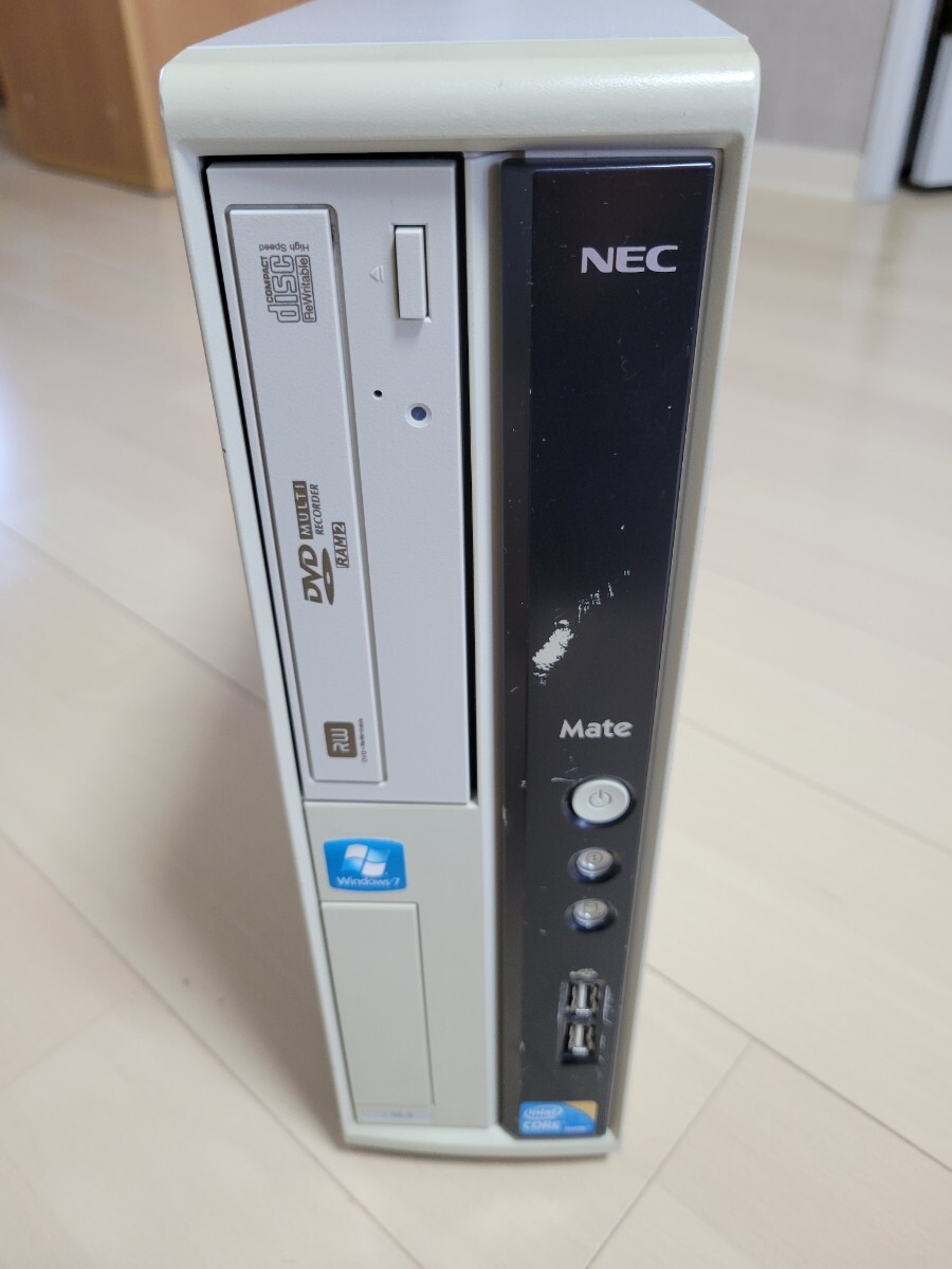 ☆NEC Mate J MJ32ML-B intel Core i5(3.2GHz) HDD160GB RAM5.0GB DVD-RWドライブ HDMI変換コード 電源コード☆の画像2