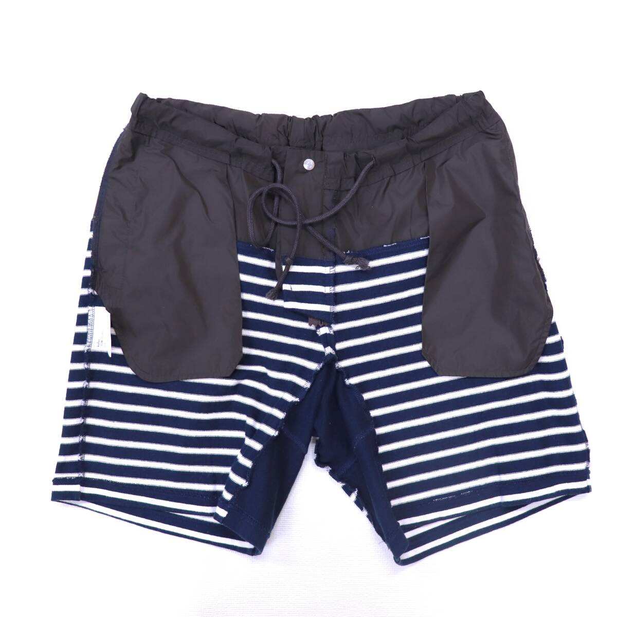 Kolor BEACON* shorts shorts /2/ cotton polyester /NVY×BRN/14SBM-T03201/ made in Japan 