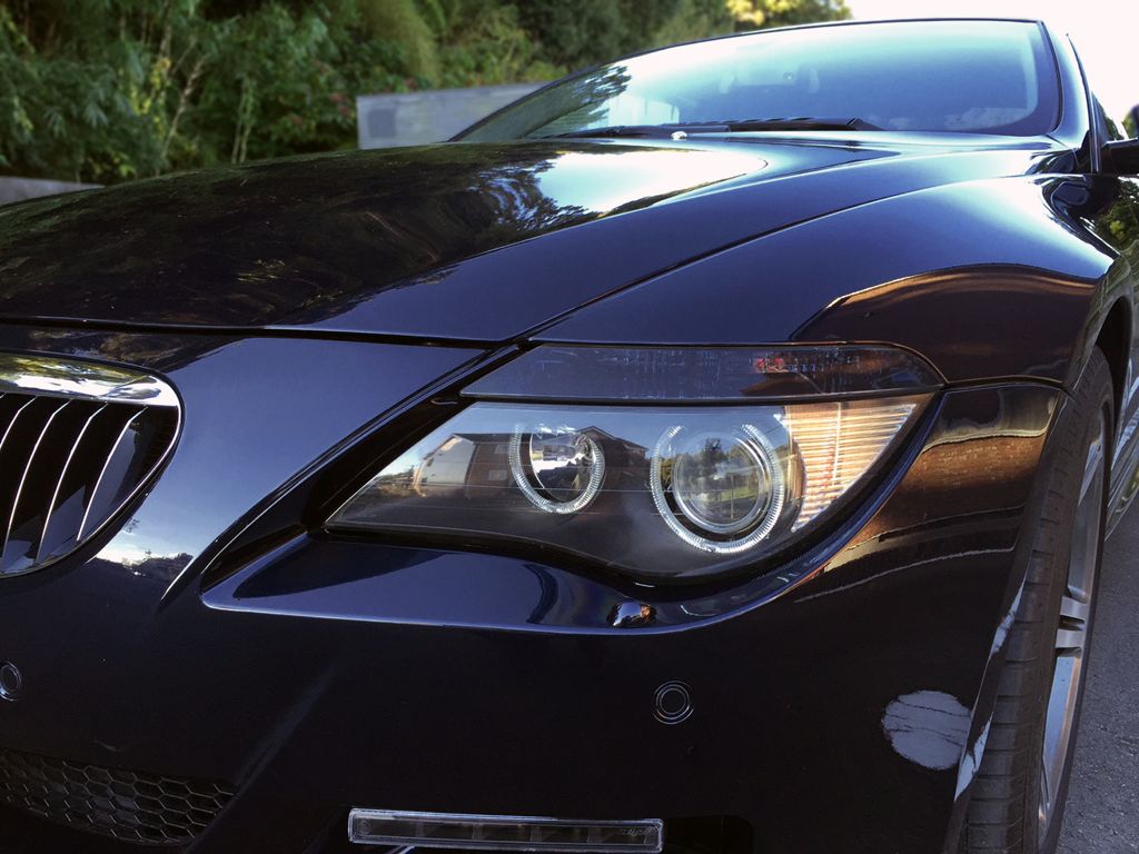 Tint+何度も貼れる BMW E63/E64 アイライン スモークフィルム 6シリーズ クーペ カブリオレ LCI M6 ヘッドライト上部のウィンカー用の画像2