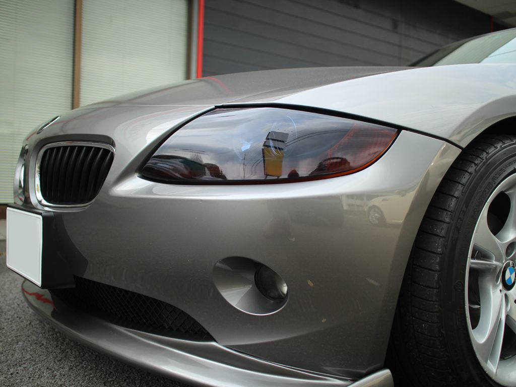 Tint+再利用OK BMW Z4 E85/E86ヘッドライト スモークフィルム 前期/後期LCI T1_画像4